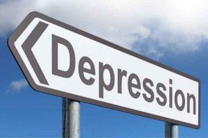 Depression Road Sign