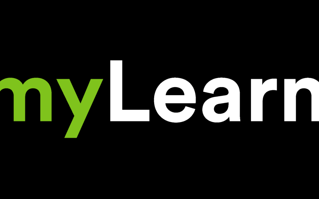 myLearn logo on black background