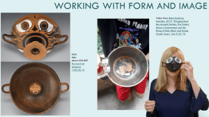 Alina shown ahead of her slideshow using a 3D printed jug