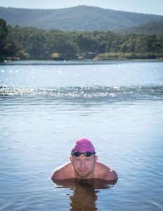 Tom swimming at Dumaresq Dam
