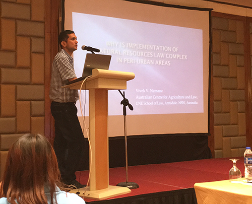 Vivek Nemane presenting his paper at the IUCN Conference