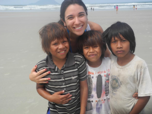 Nathalia visiting an indigenous community in Brazil