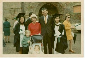 Rapiporn with her Australian host family in April 1970. 