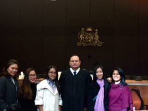 Magistrate Holmes with international visitors
