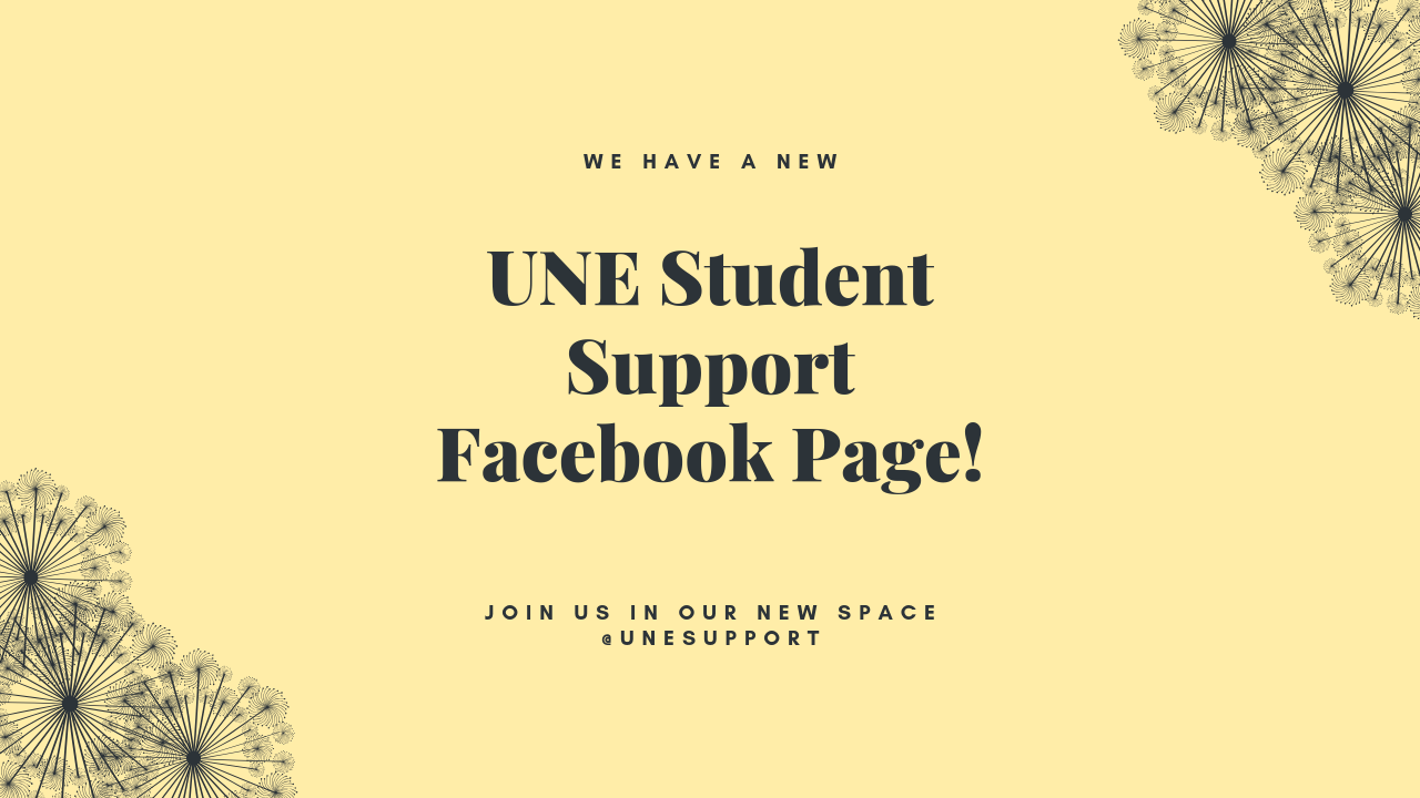 Facebook for Student Support: We have a new page, follow us now if you’d like updates in your social media