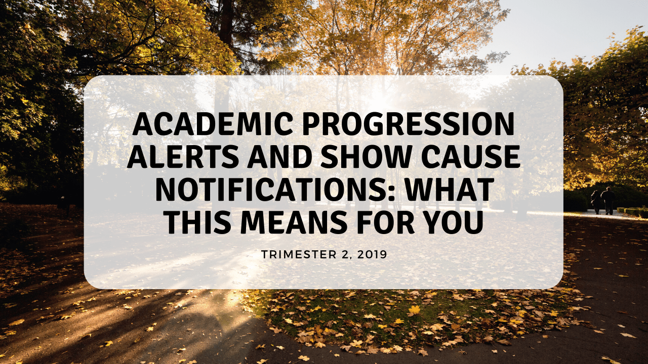 Received an Academic Progression Alert or Show Cause email? What this means and important steps to take now